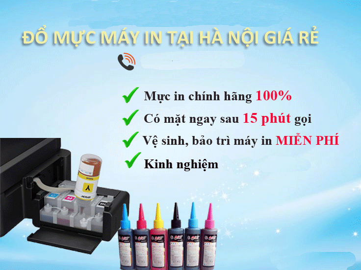 Bán mực máy in, đổ mực máy in chất lượng tốt nhất, giá rẻ nhất Hà Nội và khu vực miền Bắc